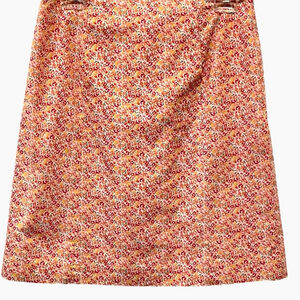 Anne Klein Womens Size 2 Floral Print Skirt Front Pockets Lined Side Zip Cotton
